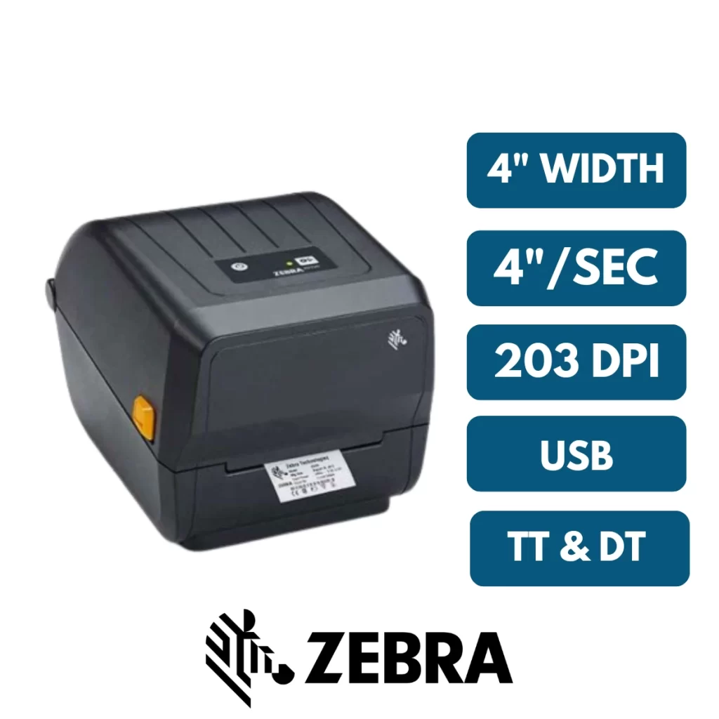 Zebra ZD220t, 203 DPI, USB, 4"/sec speed