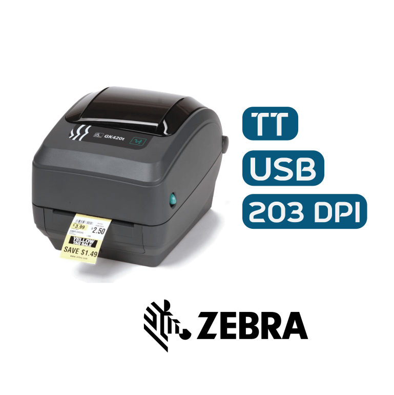 Zebra GX430t, 300 DPI, USB, 5"/sec speed