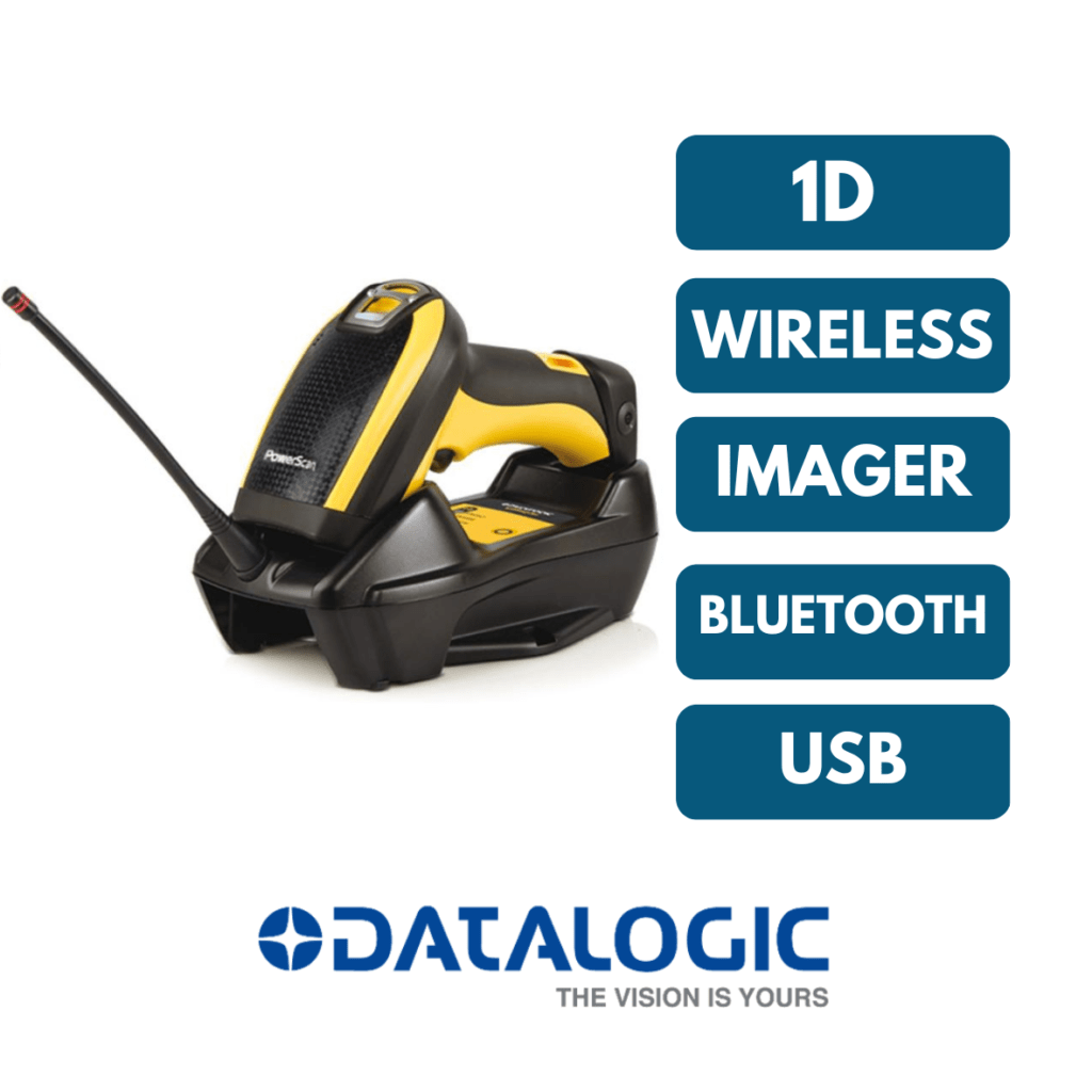 Datalogic PM9100, 1D, USB, Rugged, Green Spot Barcode Scanner
