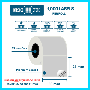 Void Tamper Proof Labels -50mm x 25mm, 1,000 Labels / Roll